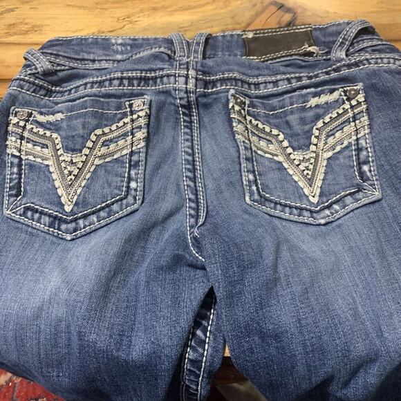 Vigoss Jeans The Chelsea Capri 27 X 21 Sz. 3 4 Low Rise Crop Stretch Jean c1 WOW - Picture 1 of 5